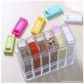 Storage Seasoning Boxes 1set 6 Psc Spice Jar Kitchen Condiment Box Acrylic Spices Storage. 