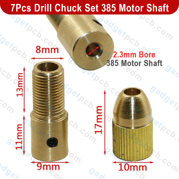 7Pcs%20Mini%20Drills%20Chucks%20Set%20385%20Motor%20Shaft%20Drill%20Chucks%20Adapter%202.3mm%20Bore%20Drill%20Chuck%20Set%20Small%20Electric%20Drill%20Bit%20Collet%20Mini%20Twist%20%20for%20Rotary%20Tools%20-%20Image%203