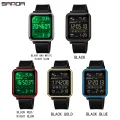 SANDA Digital Watch Men Military Army Sport Wristwatch Top Brand Luxury LED Stopwatch Waterproof Male Electronic Clock Gift 6159. 