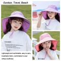 Boy Girl Children Summer Bucket Hats UV Protection Outdoor Beach Sun Hat Boy Girl Flap Cap Adjustable Wide Brim Cap. 