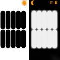 1-4PCS Reflective Black Stickers for Helmet Bike Scooters Reflective Helmet Tape, High Visibility Motorcycle Helmet Decals. 