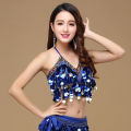 Sequin Halter Bra Top Salsa Belly Dance Boho Festival Clubbing Tribal Bra BH Top Lady Shiny Sequins Bra Top.