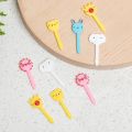 10pcs Animal Fruit Fork Food Grade Plastic Mini Cartoon Kids Cake Fruit Toothpick Bento Lunch Bento Accessories Party Decoration. 