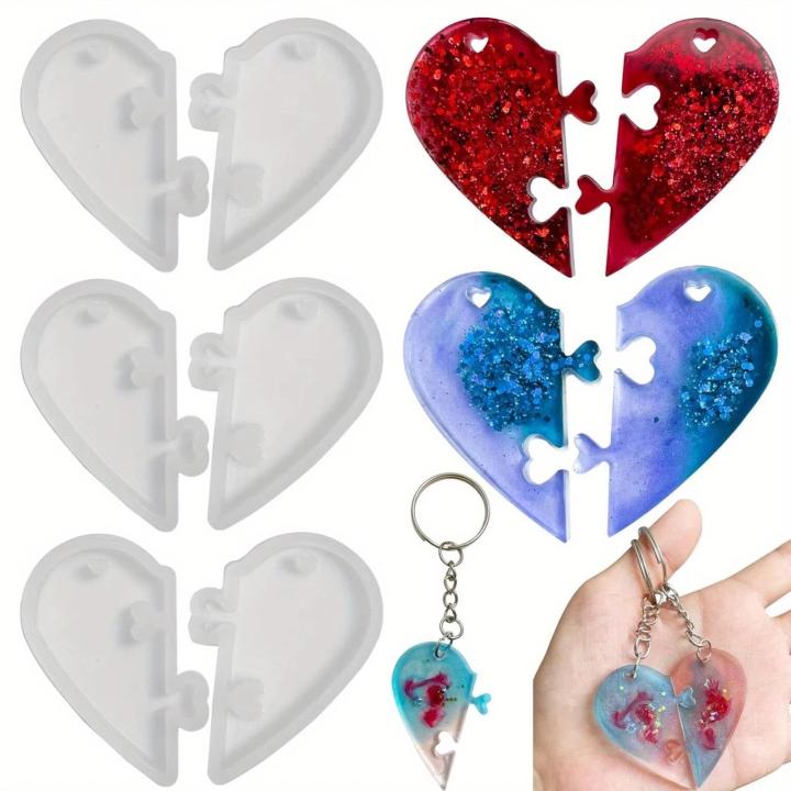 3Pcs%20Heart%20Puzzle%20Key%20Chain%20Silicone%20Mold,%20Couple%20Pendant%20Heart%20Lover%20Puzzle%20Resin%20Casting%20Mold%20With%20Hole,%20Diy%20Jewelry%20Making%20-%20Image%207