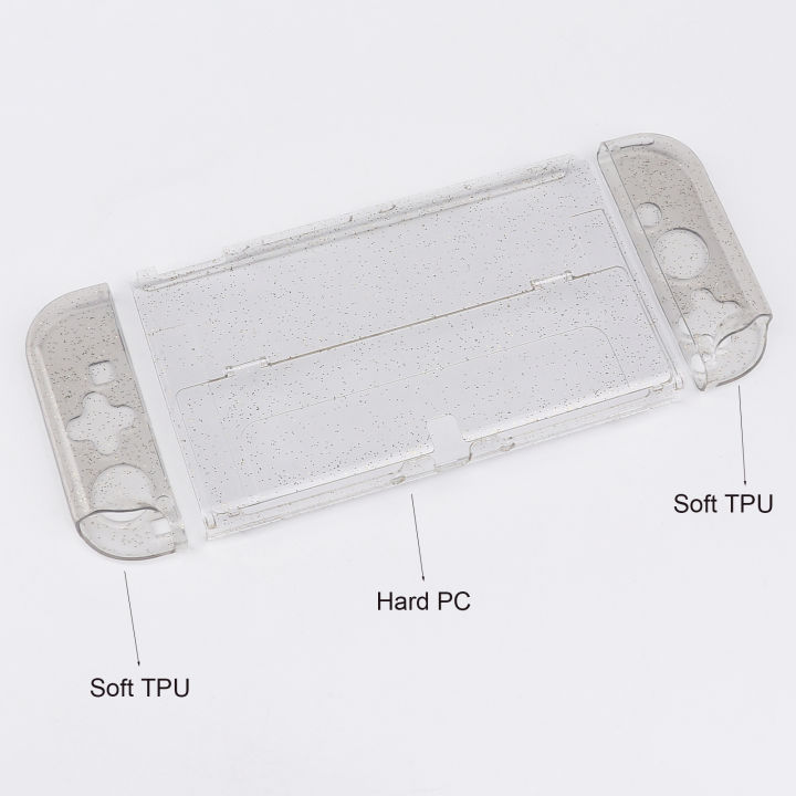 Transparent%20Protective%20TPU+PC%20Glitterry%20Cases%20for%20%20Switch%20Oled%20Console%20Video%20Gamepad%20Cover%20Skin%20Accessories%20-%20Image%204