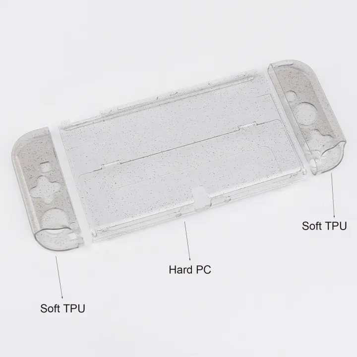 Transparent%20Protective%20TPU+PC%20Glitterry%20Cases%20for%20%20Switch%20Oled%20Console%20Video%20Gamepad%20Cover%20Skin%20Accessories%20-%20Image%204