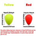 Topranc 50Pcs Floating Beads Eye-catching Beans Floating Beads Collision Ultra-light Foam EVA Fishing Accessories.