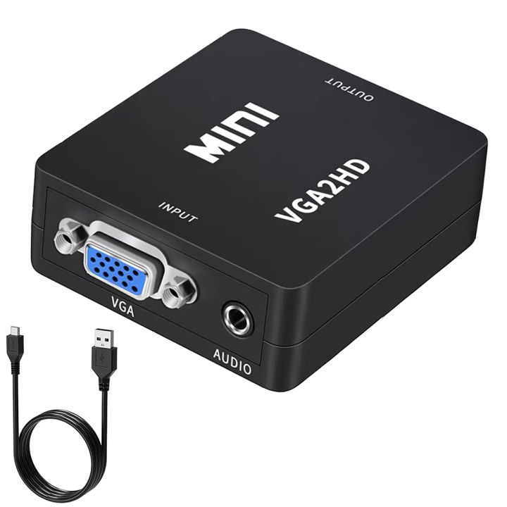 VGA to HDMI-compatible Adapter Converter 1080P HDTV With Audio For Laptop PC to HDTV Projector VGA to HDMI-compatible Adapter