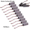 New 10/20pcs Carbon Brushes Wire Leads Generator Generic Electric Motor Brush Replacement 4.5 x 6.5 x 20mm.