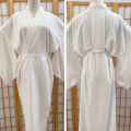 Japanese Traditional Kimono Juban Women White Yukata Kimono Bottom Lining With Belt Haori Intimate Kimono Inner Wear Underwear.