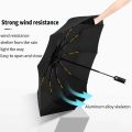 umbrella BMW Original Automatic 2 Person Folding Umbrella with LED Flashlight Waterproof, Sun Proof and Wind Resistant. 