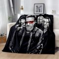 U2 Rock Bang Bono 3D Printing Blanket,Soft Throw Blanket for Home Bedroom Bed Sofa Picnic Travel Office Rest Cover Blanket Kids. 