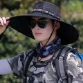 Summer Large Sun Hat Men Women Breathable Fishing Caps Sun UV Protection Mesh Fisherman Hat Hiking Outdoor Beach Cap.