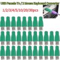 USB Male Port to PS/2 Female Converter Adapter for PC Computer Keyboard Mouse to USB 1.1 2.0 Min Computer Converter Accessories. 