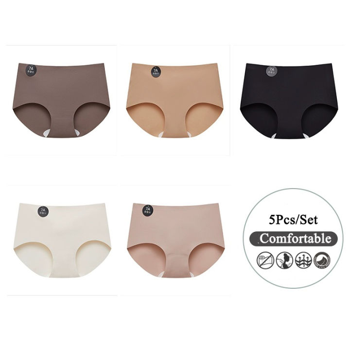 5Pcs/Set%20Seamless%20Underwear%20Women%20Antibacterial%20Crotch%207A%20Mulberry%20Silk%20Panties%20Girl%20Sports%20Yoga%20Briefs%20Ice%20Silk%20Waist%20Panty%20-%20Image%207
