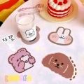 ဆီလီကွန် အပူခံပြား_ Cute Cartoon Drink Mats Cup Coaster for Coffee & Tea. 
