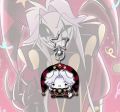Game The Freak Circus Pierrot Cosplay Keychain Kawaii Acrylic Joker Clown Pendant Keyring Key Chain Bag Accessory Ornament Props. 