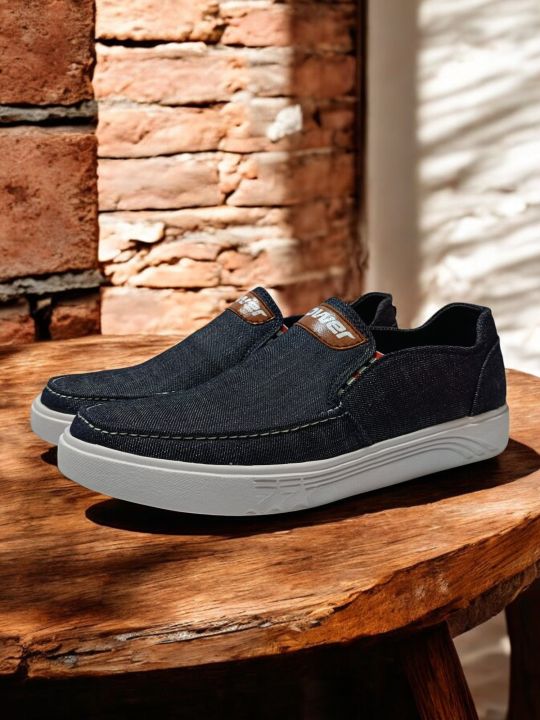 New Mens Denim Jeans Canvas Sneakers shoes for men