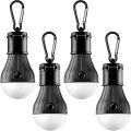 Portable LED Tent Lamp Emergency Lights with Hook, Hurricane Bulb Lantern Equipment for Camping, Hiking, Backpacking,4 Pack. 