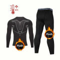 New men training sets, 2 sets elastic warm clothes, the gym running daily wearing, flexible and comfortable.