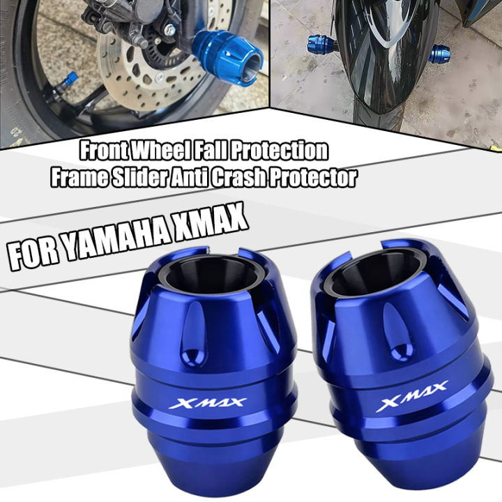 For Yamaha XMAX300 XMAX 300 250 Accessorie Front Fork Wheel Fall Protection Frame Slider Anti Crash Protector