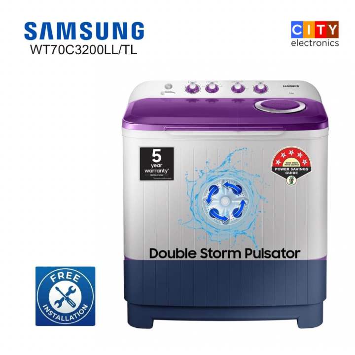 SAMSUNG%207%20Kg%20Semi-Automatic%20Top%20Load%20Washing%20Machine%20With%20Double%20Storm%20Pulsator%20&%20Air%20Turbo%20Dry%20WT70C3200LL/TL%20-%20Image%209