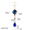 Genshin Impact Water God Furina God's Eye Keychain Necklace Pendant Cosplay Props Brooch Pin Badge for Women Men Jewelry s. 