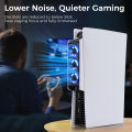IINE PS5 Temperature-Controlled Cooling Fan Upgraded Cooler Fan with USB3.0 Hubs Compatible with PS5 Disc & Digital Edition. 