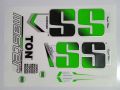 New 3D 2024 SS TON BLACK & GREEN MASTER Updated Edition Top Quality Cricket Bat Sticker For Professional Players. 