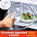 The Third Generation Microwave Splash Cover Thickened Transparent Splash-proof Cover with Handle BPA-free Plate Food Cover. 