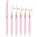 5 Pcs Nail Art Liner Brushes Set Elongated Lines Striping Drawing UV Gel Painting Nail Design Pen Professional Manicure Tool. 