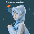 Children Raincoat Girls Boys School Students Backpack Location Waterproof Cartoon Rainwear For 2-12 Years Old Kids.