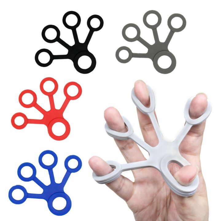 Finger Grip Silicone Ring Exerciser Antistress Resistance Band Fitness ...