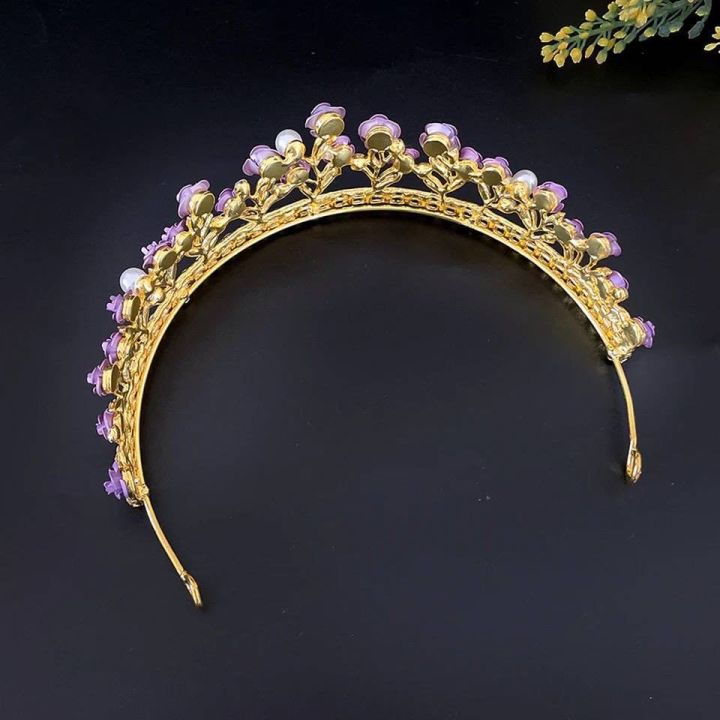 Purple%20Rose%20Rhinestone%20Crown%20%20Crystal%20Wedding%20Bridal%20Tiara%20Crown%20Rhinestone%20Headbands%20Hair%20Hairband%20-%20Image%206
