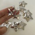 10/25/50/100/200pcs Silver Star Hair Clips for Girl Y2k Filigree Star Metal Snap Clip Hairpins Barrettes Hair Accessories. 