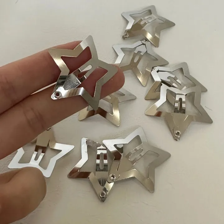 10/25/50/100/200pcs%20Silver%20Star%20Hair%20Clips%20for%20Girl%20Y2k%20Filigree%20Star%20Metal%20Snap%20Clip%20Hairpins%20Barrettes%20Hair%20Accessories%20-%20Image%204