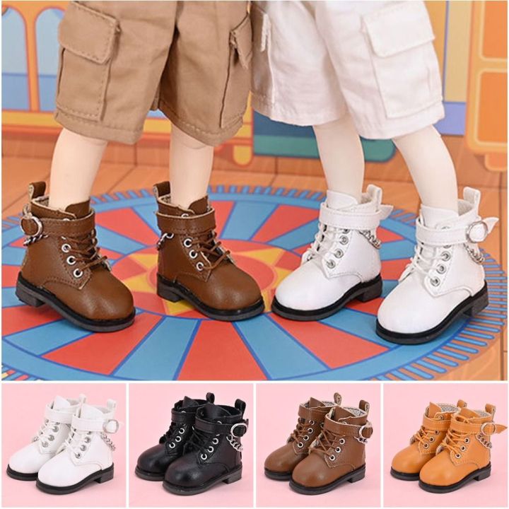5CM%20Fashion%2015cm%20Cotton%20Doll%20Leather%20Shoes%20Suitable%20for%201/6%20BJD%20Dolls%20Casual%20Wearing%20Boots%20with%20Chain%20Decoration%20-%20Image%204