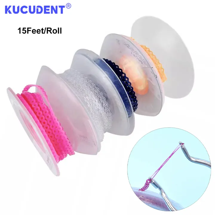 KUCUDENT%20Dental%20Orthodontic%20Elastic%20Power%20Chain%20For%20Braces%20%20Band%20Ultra%20Powerchains%20Long/Short/Continuous%20Ortho%20Materials%20-%20Image%202