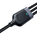 JoyRoom S-A18 3-in-1 Fast Charging and Data Cable – USB-A to Lightning, Type-C, and Micro, 3.5A. 
