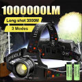 Powerful LED Headlamp Rechargeable Telescopic Zoomable Headlight Outdoor Waterproof Work Head Lamp High Lumen Head Torch. 