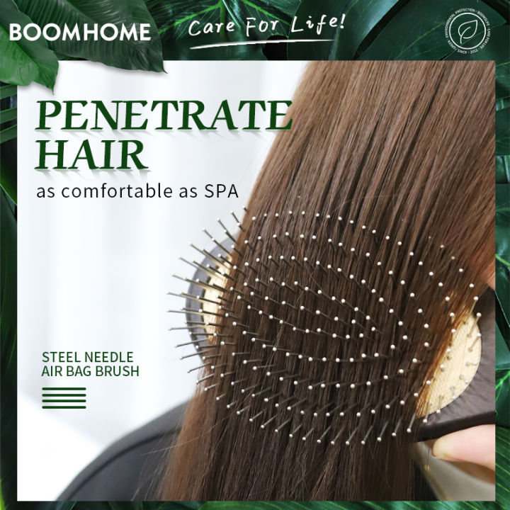 Black%20Color%20Steel%20Hair%20Brush%20Women%20Head%20Scalp%20Massage%20Airbag%20Detangling%20Hairbrush%20With%20Steel%20Needle%20Wood%20Comb%20For%20Hair%20Combing%20-%20Image%203