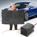 Dark gray car microfiber towel, oversized strong absorbent car wash cloth, high-efficiency cleaning wipe cloth. 