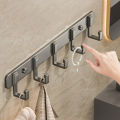Wall Black Hooks Bathroom Towel Robe Hanger Rack Door Key Coat Clothes Hanging Holder Save Space Hook Bathroom Kitchen Accessory. 