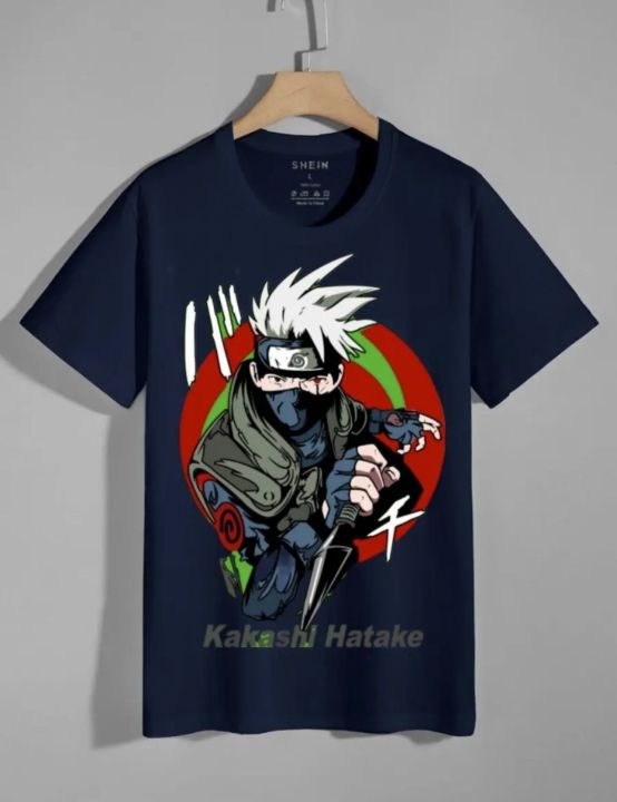 New Printed T-shirt Kakashi Hatake ,, cotton Jersey fabric , Material ...