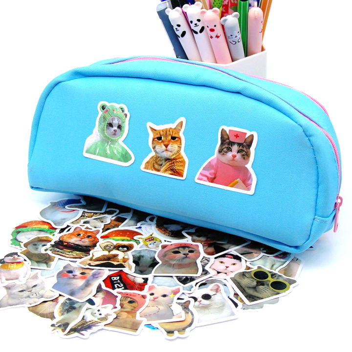 10/50/100pcs%20Funny%20Cat%20Stickers%20Cartoon%20Cute%20Decals%20Toy%20Stationery%20Guitar%20Phone%20Bicycle%20Laptop%20Luggage%20Car%20Graffiti%20Kids%20Sticker%20-%20Image%205