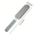 Reusable dust removal brush, double-sided pet hair remover, manual electrostatic adhesive brush, durable polypropylene material.