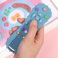 Novelty Silicone Simulation TV Remote Control Shape Soothing Toy Baby Food Grade Teaser Stick Children's Sensory Education Toys.