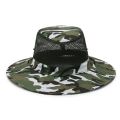 Fishing UV Protection  Mesh Bucket Hats Wide Brim Beach Hat Breathable Hunting Climbing Hiking Hat Outdoor Men Sun Hat. 