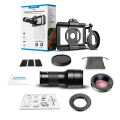 APEXEL 2in1 Telephoto Macro Lens Observation 6X Lens for IPhone/Android Phones Shooting Mobile Phone Lens Accessories.