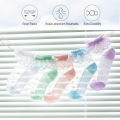 Girls socks, Ruffles Ankle Socks Transparent Silk- 5 Pack Thin Lace Mesh Sheer socks for Toddler Girls(3-16 Years). 